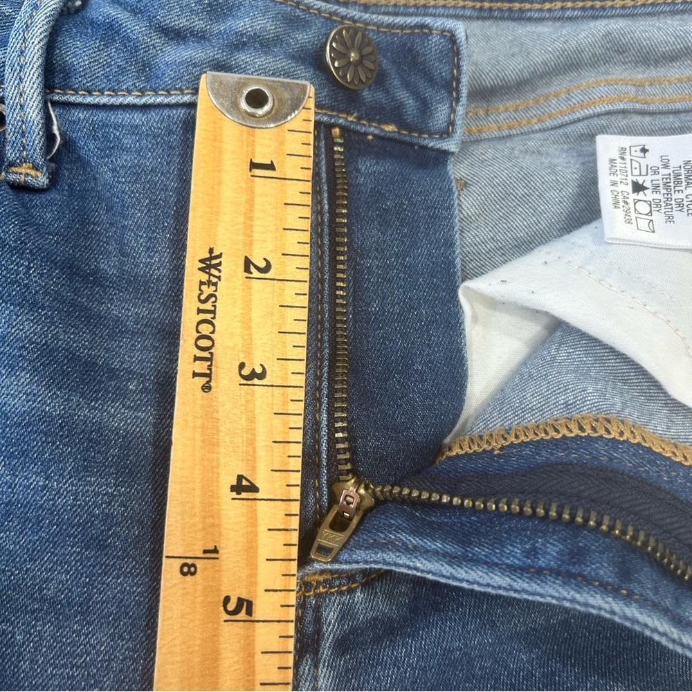 Driftwood Colette womens Jeans sz 28/6 Boho Embroidered Cuff Stretch Denim Ankle - Picture 9 of 13